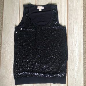 Michael Kors M Black Sleeveless Sequins Excellente